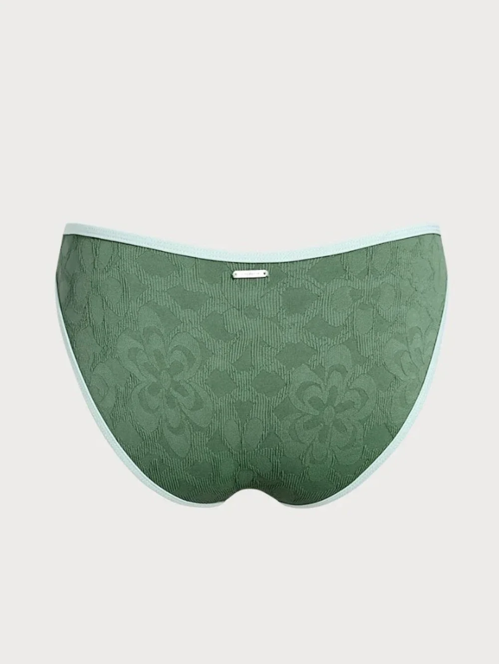 NWT Berlook Dark Green Jacquard Matching Bikini Set